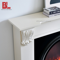 Cheminée électrique autoportante F-651B de 59 pouces avec télécommande, insert décoratif pour foyer intérieur