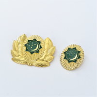 Pin Bros Logam Berkualitas Tinggi Logo Kustom Pabrik, Lencana Pin Kerah Pakistan, Patch Lencana Bahu untuk Seragam Petugas Blazer