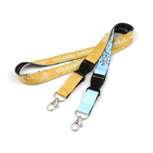 Wholesale Round Roll Phone Keychain Neck Rope Strap Blank Polyester Double <b>Hook</b> Black ID Card Cord Rope <b>Lanyard</b> - Product Image 5