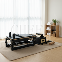 Machine de Pilates Reformer pliable avec cadre en aluminium, système de glisse fluide, pour usage professionnel en studio ou à domicile, équipement d'entraînement complet du corps