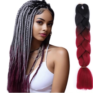 Jumbo Trecce Colorate Capelli Sintetici Kanekalon Estensioni Per DIY Crochet Twist Box Jumbo Treccia Capelli 3 Pezzi (61 Cm 24 Pollici, A27 Ciano - Foto 8