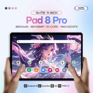 2025 mới 11-inch Android 15 Máy tính bảng PC Pad 8 siêu 10-core 5G 16GB + 1TB 8800mAh Rockchip xử lý 3G chuyên nghiệp 5g trẻ em - Product Image 6