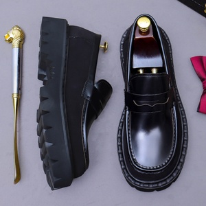 ASTON M.JAZZ Leather <b>Boots</b> Thick Soles Lightweight Design Embroidered <b>Slip</b>-<b>On</b> Style Anti-<b>Slip</b> Trendy Korean Fashion Versatile - Product Image 5