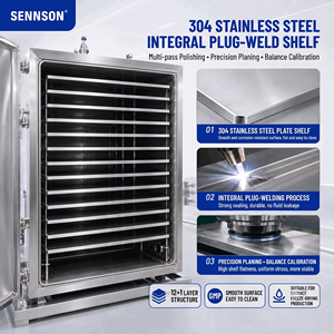 Lyophilisateur industriel de grande taille 20 m² à chauffage par huile de silicone avec double <span class=keywords><strong>pompe</strong></span> à vide et compresseur en cascade pour la production alimentaire - Product Image 4