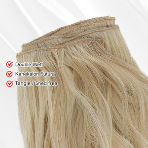 Julianna 24 pouces résistant à la chaleur lâche vague bouclés lisse Yaki droite synthétique Invisible sans couture Clip dans les extensions de cheveux - Product Image 5