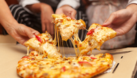 Ligne de traitement de la pâte à pizza Huide avec diviseur, arrondisseur et presse. Ligne automatique de pressage de pâte à pizza |
