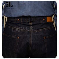 Ensemble Complet LARSUR en Denim Selvedge Sur Mesure 11-15 oz, Jean et Veste Selvedge, 2 Pièces, Style Japonais, Denim Brut pour Hommes