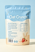 Op maat gemaakte verpakkingstas, hersluitbaar, gravure bedrukt, staande pouch met vochtbestendige ritssluiting voor het bewaren van snacks en noten (aangepast logo)
