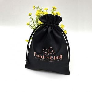 Sac à poussière en satin noir de taille standard, respectueux de l'environnement - Product Image 5