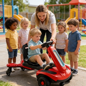 Voiture électrique à dérive pour enfants, directement de l'usine, voiture à dérive électrique pour enfants, véhicule électrique à monter, 12V puissant, cadeau de course pour enfants - Product Image 3