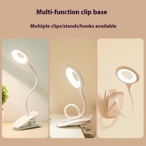 <span class=keywords><strong>Lampe</strong></span> de bureau LED moderne avec réglage à plusieurs niveaux Clip-On rechargeable à économie d'énergie pour étude pour salle de lecture - Product Image 2