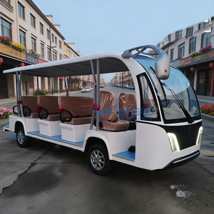 Autobús Turístico Eléctrico de 14 Plazas para Zonas Turísticas, Autobús de Paseo con Estructura de Acero Vintage y Neumáticos - Product Image 4