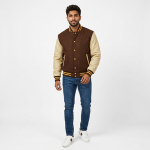 Custom High Quality <b>Baseball</b> <b>Jacket</b> Stitching Chenille Patch Embroidery Stand Collar Letterman College <b>Baseball</b> <b>jacket</b> <b>for</b> <b>men</b> - Product Image 1