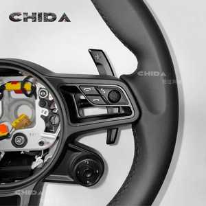 Volant en cuir de haute qualité avec bouton <span class=keywords><strong>SC</strong></span> pour <span class=keywords><strong>Porsche</strong></span>, compatible avec Panamera Cayenne Cayman Boxster 718 <span class=keywords><strong>911</strong></span> 992 - Product Image 5