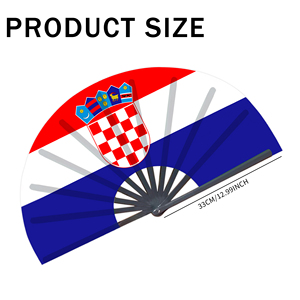 Abanicos Plegables de Bambú con la Bandera de Croacia al por Mayor, Abanico de Mano para Carnaval, Boda, Festival, Fiesta, Agencia de Viajes - Product Image 2