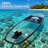 Planche de paddle transparente et rigide pour SUP, planche de surf pour lac, océan, sports nautiques