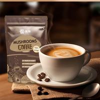 Café aux champignons en marque blanche OEM, 10-en-1, poudre instantanée de café aux champignons, adaptogène, café aux champignons Arabica