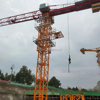 Grue à tour plate compacte à montage rapide HUGECRANE, mini-grue sans toit, capacité 12 tonnes, hauteur de levage 70 m pour bâtiments de grande hauteur, incluse