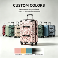 Valise rigide à roulettes pivotantes, imprimé camouflage géométrique, robuste, avec serrure TSA, extensible, pour voyage, vente en gros, OEM/ODM