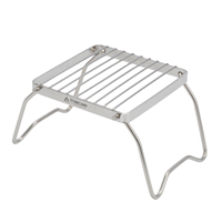 Barbecue pliant portable en acier inoxydable StarCamp pour le camping en plein air avec poêle à charbon et à bois