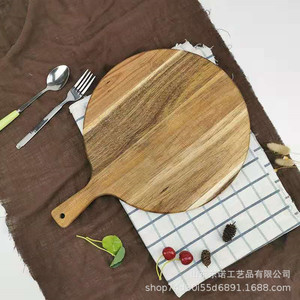 ไม้อะคาเซียเขียงกลมสำหรับตัดขนมปังขนมขนมใช้ในงานปาร์ตี้ - Product Image 5