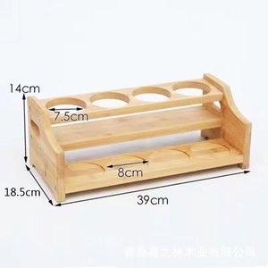 Bamboo Spice <b>Rack</b> 34cm x 8cm x 10cm Wooden <b>Storage</b> <b>Rack</b> For <b>Kitchen</b> Standing Type - Product Image 2