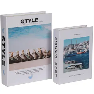 Set of 2 Decorative Fake <b>Book</b> Storage <b>Boxes</b>, Photo <b>Book</b> Style Customizable to Your Needs - Product Image 4