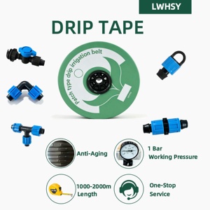 Kit Completo de Sistema de Riego por Goteo con Cinta de Goteo de Plástico PE de 16 mm, 1 Hectárea/1 Acre, Accesorios para Riego Agrícola de Campo - Product Image 1