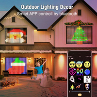 Guirlande lumineuse Bluetooth DIY pour rideaux, RGB+W 5050 USB 5V IP67, contrôle intelligent par application avec plus de 170 motifs pour la décoration de Noël à la maison