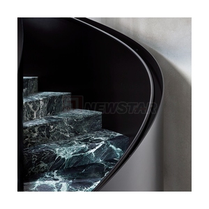 Escalier en marbre de style <span class=keywords><strong>italien</strong></span> Newstar, sur mesure, en spirale, courbé, escaliers en pierre, ornement d'intérieur, marches en marbre - Product Image 5