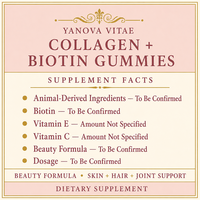 Gummies au collagène et à la biotine - Soutien pour la peau, les cheveux et les articulations avec vitamines E et C, formule beauté