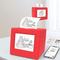 Printer Stiker Mini Thermal Tanpa Tinta dengan Fungsi Interaktif Suara AI, Kertas 57mm, Pembuat Stiker Kreatif DIY untuk Anak-Anak