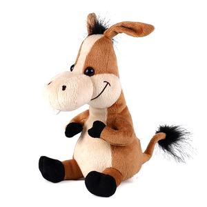 Burro Marrón Sentado, Peluche Supersuave, Animal de Peluche, Juguetes Suaves, Animal de Peluche para Amigos - Product Image 1