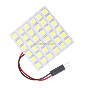 36SMD 5050 שבב רכב Led פנל פנים כיפת אור DC 12V אוטומטי מנורת גג T10+מתאמי חגורת קריאה נורה