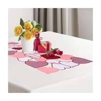 Wowwn — élégant ballon de Table brodé, cœur d'amour, pour la saint-valentin, romantique, rose, rouge, décoration de maison, pour anniversaire, mariage