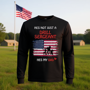 Camiseta de manga larga del ejército militar Drill Sergeant Hes My Dad - Product Image 3