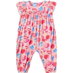 Mono de bebé niña personalizado sin mangas de viscosa de bambú, conjunto de una pieza con bolsillos, transpirable para niños pequeños - Product Image 1