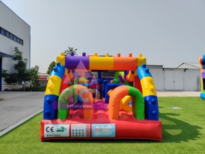 Castillo Inflable Comercial con Obstáculos y Tobogán, Equipo de Juego Inflable para Fiestas Infantiles al Aire Libre, con Certificación CE - Product Image 4