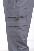 Jean tactique décontracté noir taille mi-haute coupe skinny, pantalon de travail coupe droite, délavage foncé, respirant, tissé, 100% coton, en gros