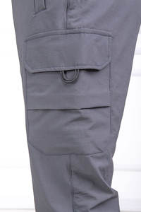 Jeans tactiques décontractés à jambe skinny en charbon de bois, coupe régulière, pantalon de travail, lavage plat, respirant, tricoté, 100% coton, en vrac - Product Image 4