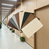 Placages de bois modernes en grain de bois de bambou et charbon de bois, panneaux muraux co-extrudés en fibre de cristal de carbone, panneaux décoratifs stratifiés pour plafonds