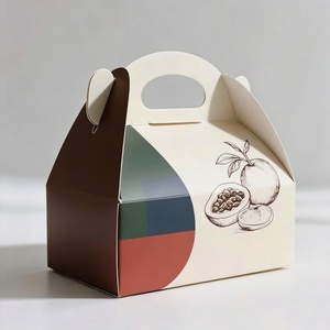 Boîtes à gâteaux, biscuits et pâtisseries personnalisées avec logo, biodégradables, en papier, avec poignée, pour fêtes et mariages - Product Image 5