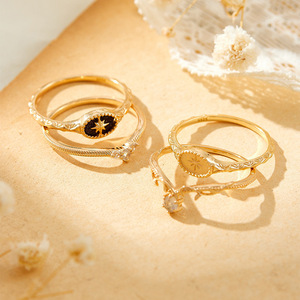 <b>Dainty</b> 14K Solid <b>Gold</b> Zircon Accent <b>Ring</b> with Micro-Setting for Delicate Daily Sparkle - Product Image 4