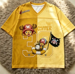 Maillot de football sublimé unisexe à col en V Copper Team, séchage rapide, polyester, manches courtes, imprimé personnalisé, vêtements de sport - Product Image 2