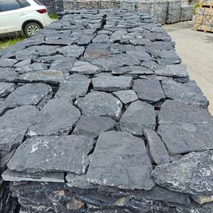 Piedra de Pavimento <span class=keywords><strong>Exterior</strong></span> Moderna, Ecológica y Duradera, con Doble Cara, Baldosas de Basalto Negro Irregular, Diseño Elegante <span class=keywords><strong>para</strong></span> Villas - Product Image 2