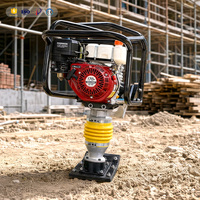 Compacteur à moteur thermique professionnel 170F, type « Jumping Jack », force d'impact 15kN, pour le compactage du sol et du sable