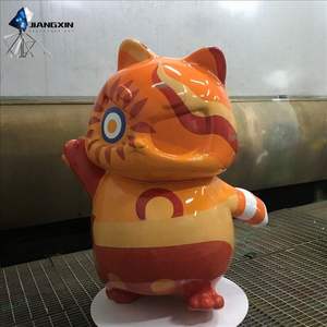 Sculpture collaborative de <span class=keywords><strong>chat</strong></span> à un oeil-Artisanat en résine résistant à la décoloration Conception arabe religieuse personnalisée pour les installations d'art en plein air - Product Image 3