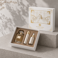 Boîte rigide personnalisée avec couvercle et base, pour coffret cadeau de parfum de mariage, avec insert en mousse personnalisé