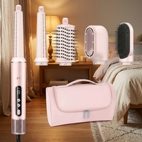 Fer à boucler thermochromique 5-en-1 multi-styler, brosse soufflante à air chaud 110000 tr/min, sèche-cheveux volumisant, ensemble complet