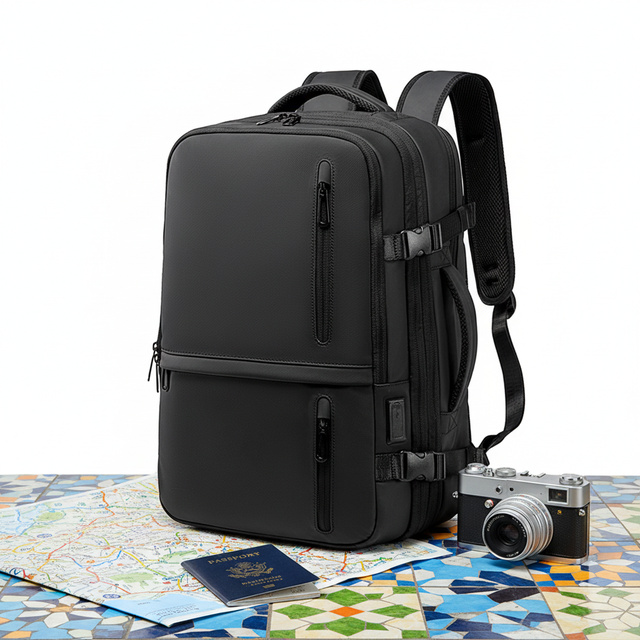 Vacuum Backpack Travel Pumping Men's Large Capacity Wet Dry Separation Backpack Anti-Theft USB Charging Port Separation Computer
